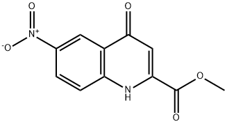 6-니트로-4-옥소-1,4-디히드로-퀴놀린-2-카르복실산메틸에스테르 구조식 이미지
