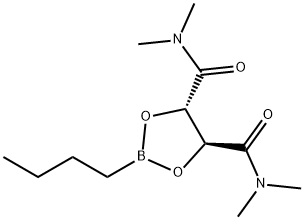 2-BUTYL-1,3,2-DIOXABOROLANE-4S,5S-DICARBOXYLIC ACID BIS(DIMETHYLAMIDE) 구조식 이미지