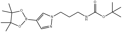 {3-[4-(4,4,5,5-Tetramethyl-[1,3,2]dioxaborolan-2-yl)-pyrazol-1-yl]-propyl}-carbamic acid tert- Structure