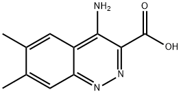 3-Cinnolinecarboxylic acid, 4-amino-6,7-dimethyl-, hydrate Structure