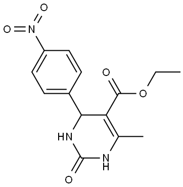 6-METHYL-4-(4-NITRO-PHENYL)-2-OXO-1,2,3,4-TETRAHYDRO-PYRIMIDINE-5-CARBOXYLIC ACID ETHYL ESTER 구조식 이미지