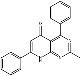 Pyrido[2,3-d]pyrimidin-5(8H)-one, 2-methyl-4,7-diphenyl- 구조식 이미지