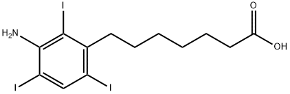 3-AMino-2,4,6-triiodobenzeneheptanoic Acid Structure