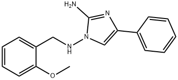 N1-(2-Methoxybenzyl)-4-phenyl-1H-imidazole-1,2-diamine 구조식 이미지