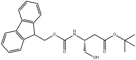 FMOC-(S)-3-AMINO-4-HYDROXYBUTANOIC ACID T-BUTYL ESTER Structure