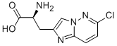 (S)-ALPHA-AMINO-6-CHLORO-IMIDAZO[1,2-B]피리다진-2-프로판산 구조식 이미지