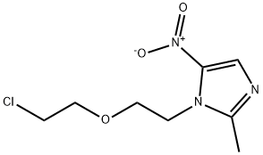 1-[2-(2-Chloroethoxy)ethyl]-2-methyl-5-nitro-1H-imidazole 구조식 이미지