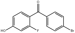(4-브로모페닐)(2-FLUORO-4-HYDROXYPHENYL)메탄온 구조식 이미지