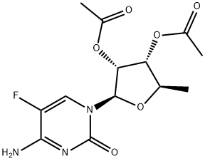 2',3'-Di-O-acetyl-5'-deoxy-5-fuluro-D-cytidine Structure