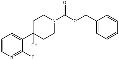 2-Fluoro-4'-hydroxy-3',4',5',6'-tetrahydro-2'H[3,4']bipyridinyl-1'-carboxylic acid 구조식 이미지