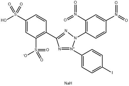 Sodium 4-[3-(4-iodophenyl)-2-(2,4-dinitrophenyl)-2H-5-tetrazolio]-1,3-benzene disulfonate 구조식 이미지