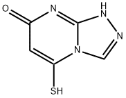 1,2,4-Triazolo[4,3-a]pyrimidin-7(1H)-one,  5-mercapto- 구조식 이미지