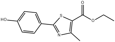 Ethyl 2-(4-hydroxyphenyl)-4-methylthiazole-5-carboxylate 구조식 이미지
