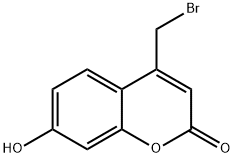 4-(브로모메틸)-7-하이드록시-크로멘-2-온 구조식 이미지