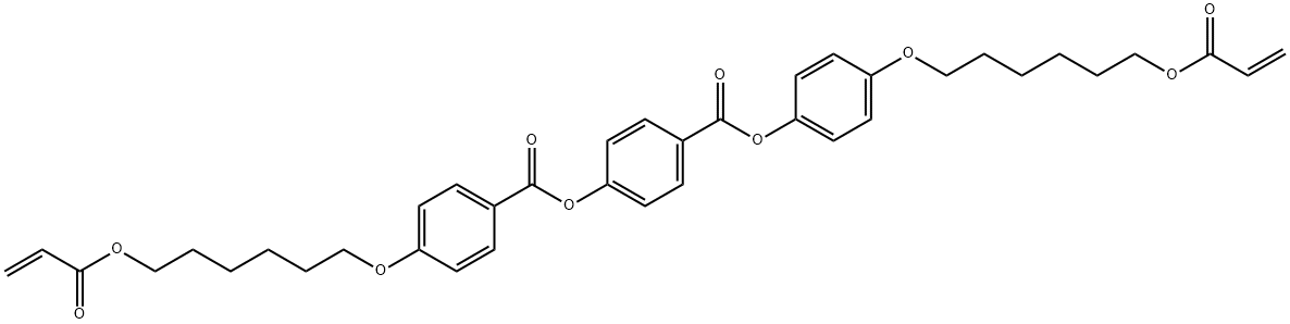 4-((4-(6-(Acryloyloxy)hexyloxy)phenoxy)carbonyl)phenyl 4-(6-(acryloyloxy)hexyloxy)benzoate 구조식 이미지