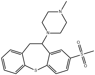 1-(10,11-Dihydro-8-(methylsulfonyl)dibenzo(b,f)thiepin-10-yl)-4-methyl piperazine Structure