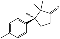 [S,(+)]-2,2,3-Trimethyl-3α-(4-methylphenyl)cyclopentanone Structure