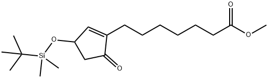 1-Cyclopentene-1-heptanoic acid, 3-[[(1,1-diMethylethyl)diMethylsilyl]oxy]-5-oxo-, Methyl ester Structure