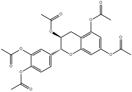 (+)-Catechin-pentaacetate 구조식 이미지