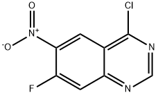 4-클로로-7-플루오로-6-니트로-퀴나졸린 구조식 이미지