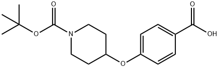 4-[[1-(TERT-BUTOXYCARBONYL)-4-PIPERIDINYL]OXY]BENZOIC ACID Structure