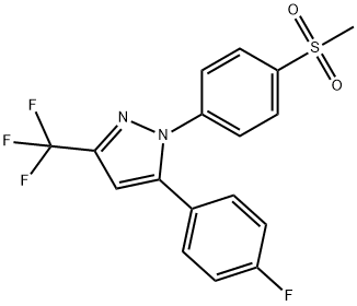 1-[(4-METHYLSULFONYL)PHENYL]-3-TRIFLUOROMETHYL-5-(4-FLUOROPHENYL)PYRAZOLE Structure