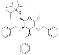 Methyl-6-O-(triisopropylsilyl)-2,3,4-tri-O-benzyl-α-D-galactopyranoside Structure