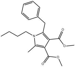 dimethyl 2-benzyl-1-butyl-5-methyl-pyrrole-3,4-dicarboxylate Structure