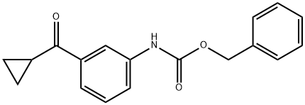 (3-CYCLOPROPANECARBONYL-PHENYL)-CARBAMICACID벤질에스테르 구조식 이미지