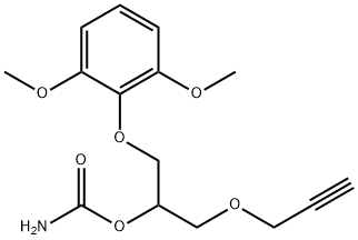 1-(2,6-Dimethoxyphenoxy)-3-(2-propynyloxy)-2-propanol carbamate Structure