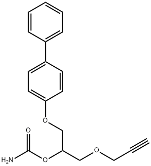 1-(4-Biphenylyloxy)-3-(2-propynyloxy)-2-propanol carbamate Structure