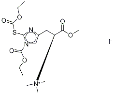 N(Im)-Ethoxycarbonyl-S-ethoxycarbonyl L-Ergothioneine Methyl Ester Iodide Structure