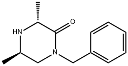 PIPERAZINONE, 3,5-DIMETHYL-1-(PHENYLMETHYL)-, (3R,5R)- Structure