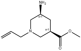 3-Piperidinecarboxylicacid,5-amino-1-(2-propenyl)-,methylester,cis-(9CI) 구조식 이미지