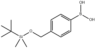 [4-[[[1,1-Dimethylethyl)dimethylsilyl]oxy]methyl]phenylboronic Acid 구조식 이미지