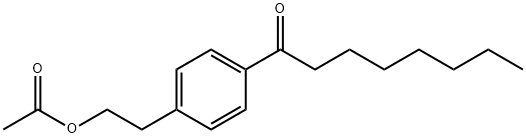 1-옥타논,1-[4-[2-(아세틸옥시)에틸]페닐]- 구조식 이미지