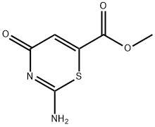 2-Amino-4-oxo-4H-1,3-thiazine-6-carboxylic acid methyl ester Structure