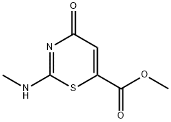 2-Methylamino-4-oxo-4H-1,3-thiazine-6-carboxylic acid methyl ester Structure