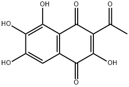 3-Acetyl-2,5,6,7-tetrahydroxy-1,4-naphthoquinone Structure