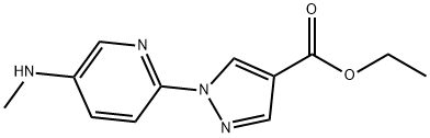 ethyl 1-(5-(methylamino)pyridin-2-yl)-1H-pyrazole-4-carboxylate Structure