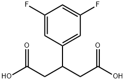 3-(3,5-DIFLUOROPHENYL)PENTANEDIOIC ACID Structure