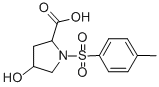 4-HYDROXY-1-(TOLUENE-4-SULFONYL)-PYRROLIDINE-2-CARBOXYLIC ACID 구조식 이미지