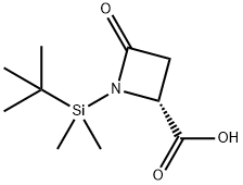 (4R)-N-(tert-부틸디메틸실릴)아제티딘-2-ONE-4-카르복실산 구조식 이미지