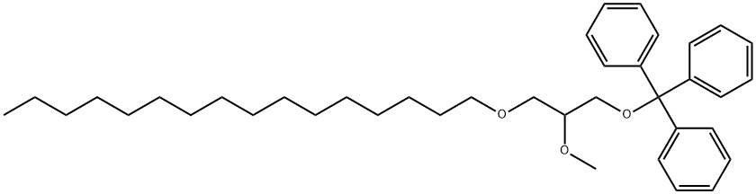 (+/-)1-O-Hexadecyl-2-O-methyl-3-O-(triphenylmethyl)glycerol Structure