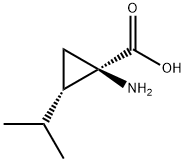 Cyclopropanecarboxylic acid, 1-amino-2-(1-methylethyl)-, (1R-cis)- (9CI) Structure