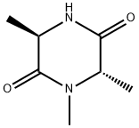2,5-피페라진디온,1,3,6-트리메틸-,(3R-트랜스)-(9CI) 구조식 이미지