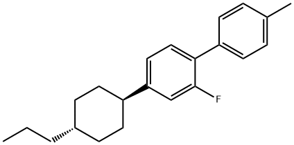 4-(TRANS-4-프로필사이클로헥실)-2-FLUORO-4"-메틸비페닐 구조식 이미지