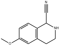 1-Isoquinolinecarbonitrile, 1,2,3,4-tetrahydro-6-methoxy- 구조식 이미지