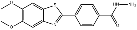 4-(5,6-DIMETHOXYBENZOTHIAZOL-2-YL)벤조산하이드라지드 구조식 이미지