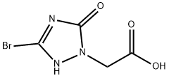 (3-bromo-5-hydroxy-1H-1,2,4-triazol-1-yl)acetic acid Structure